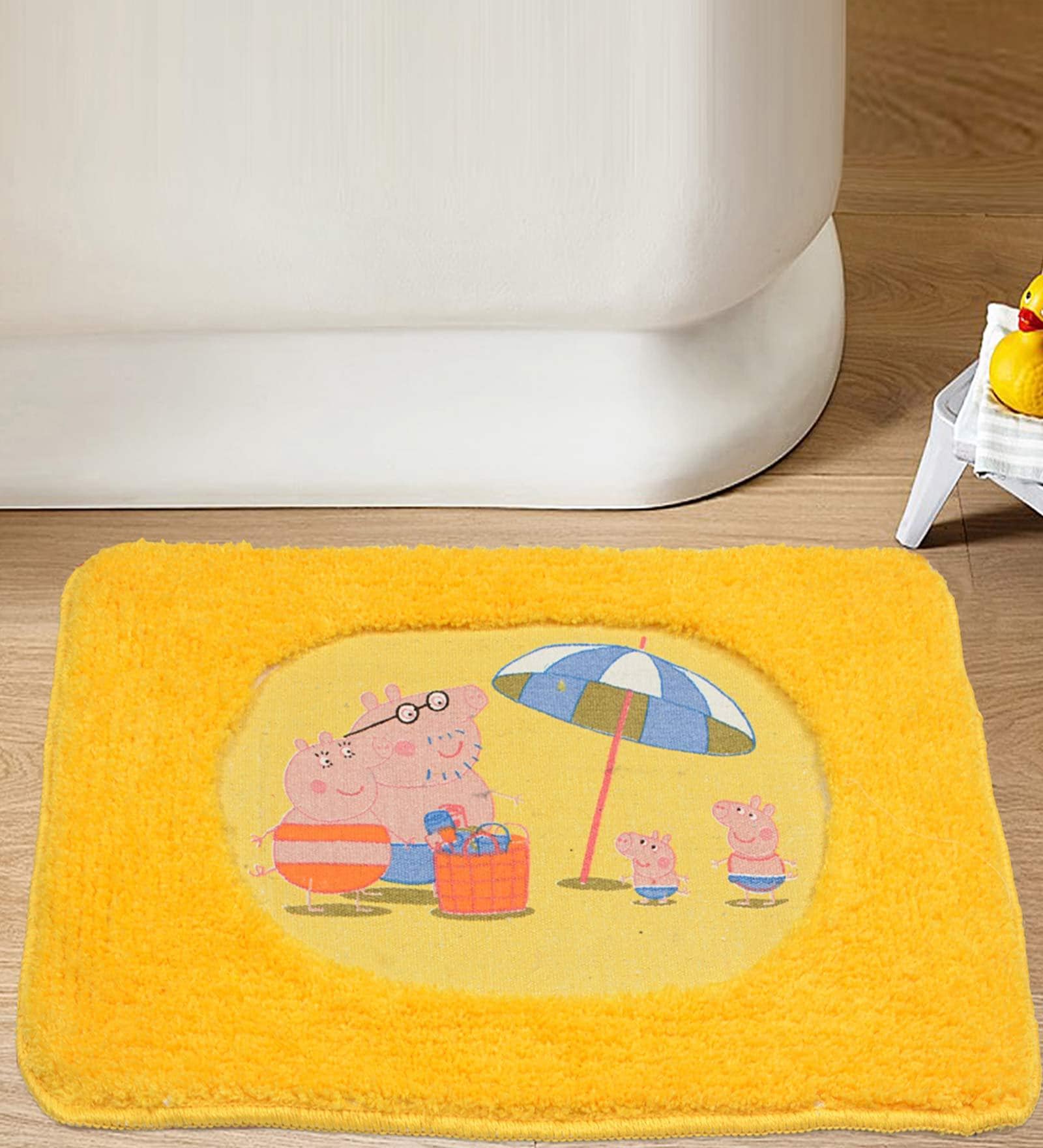 Yellow Character Microfibre 16 x 24 Inches Kids Floor Mat