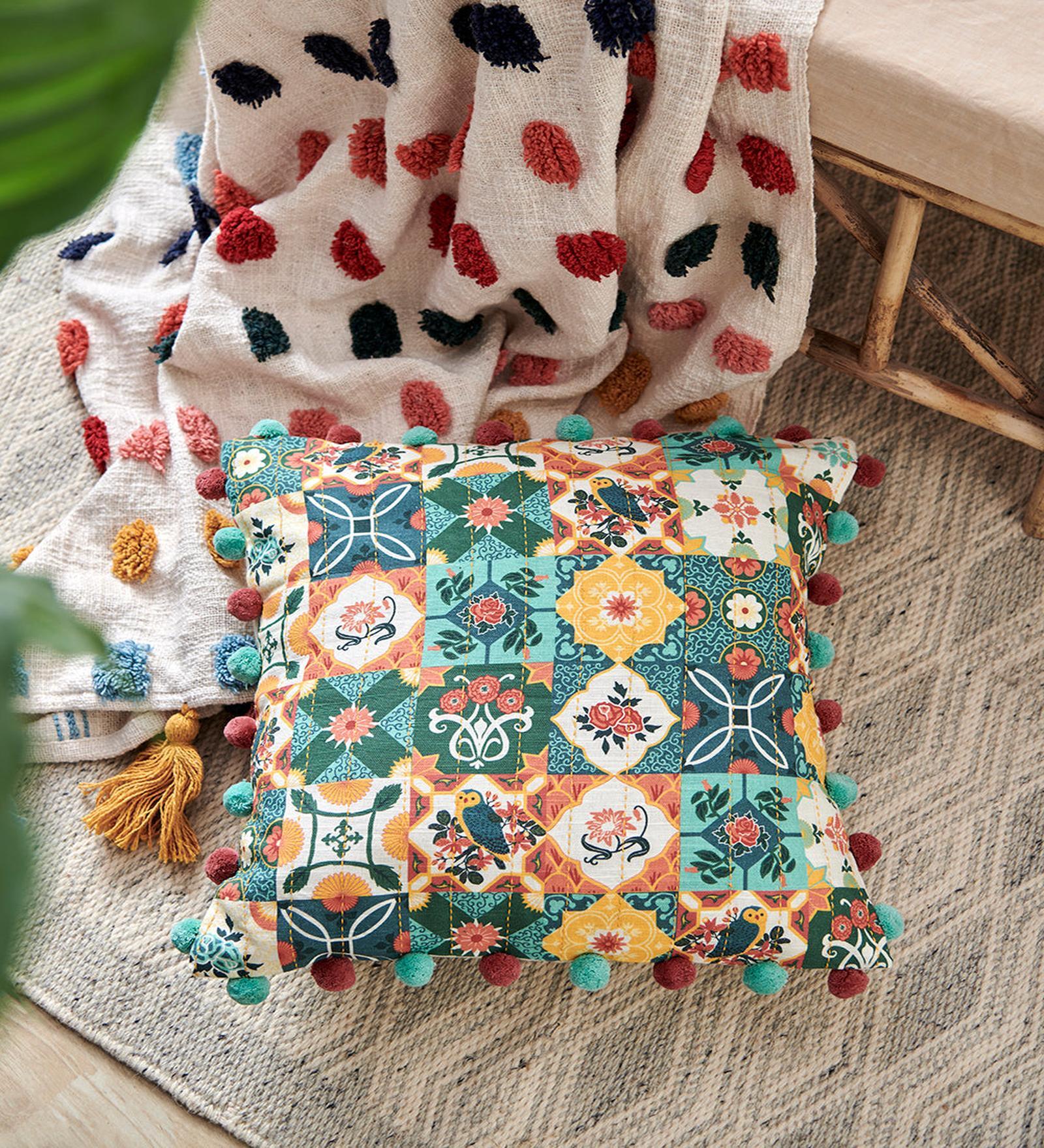 Peranakan Tales, Tiles Cushion cover 16"| #SingaporeInspired