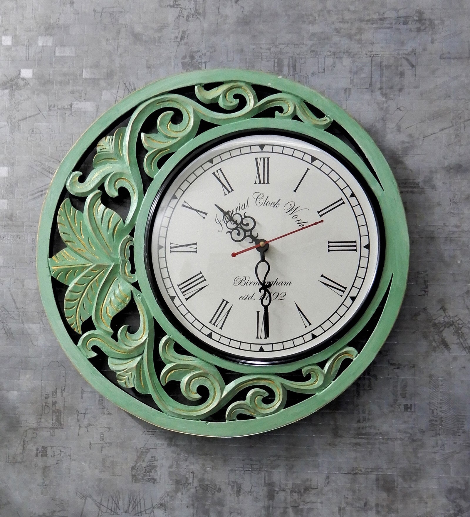 Perfect Moon Wooden Traditional Wall Clock