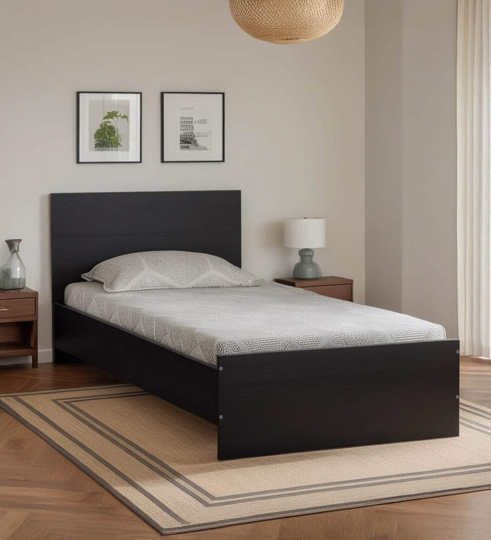 Persia Single Bed in Wenge Finish Persia Single Bed in Wenge Finish