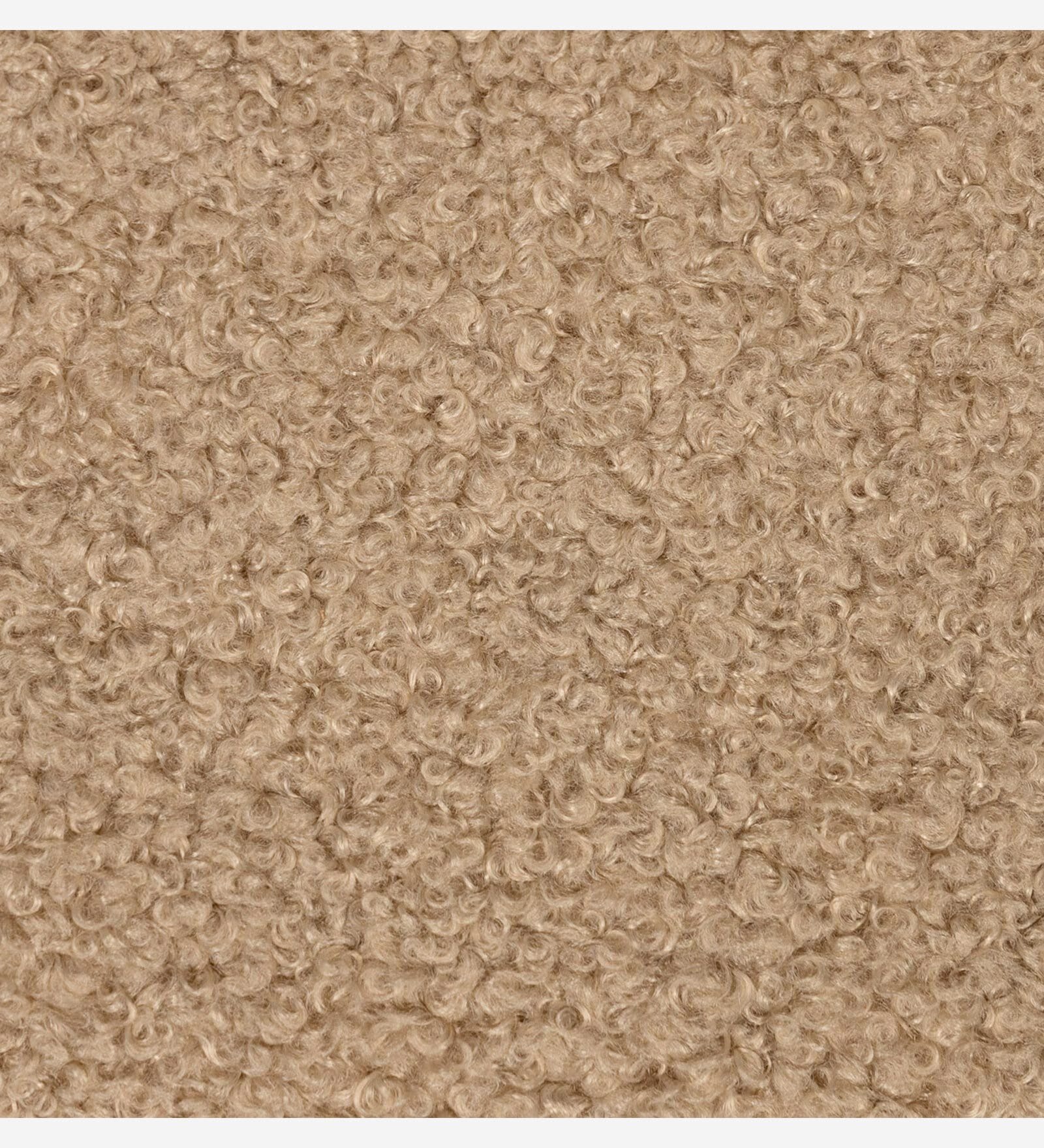 Pescara Boucle Fabric 1 Seater Sofa In Beige Colour