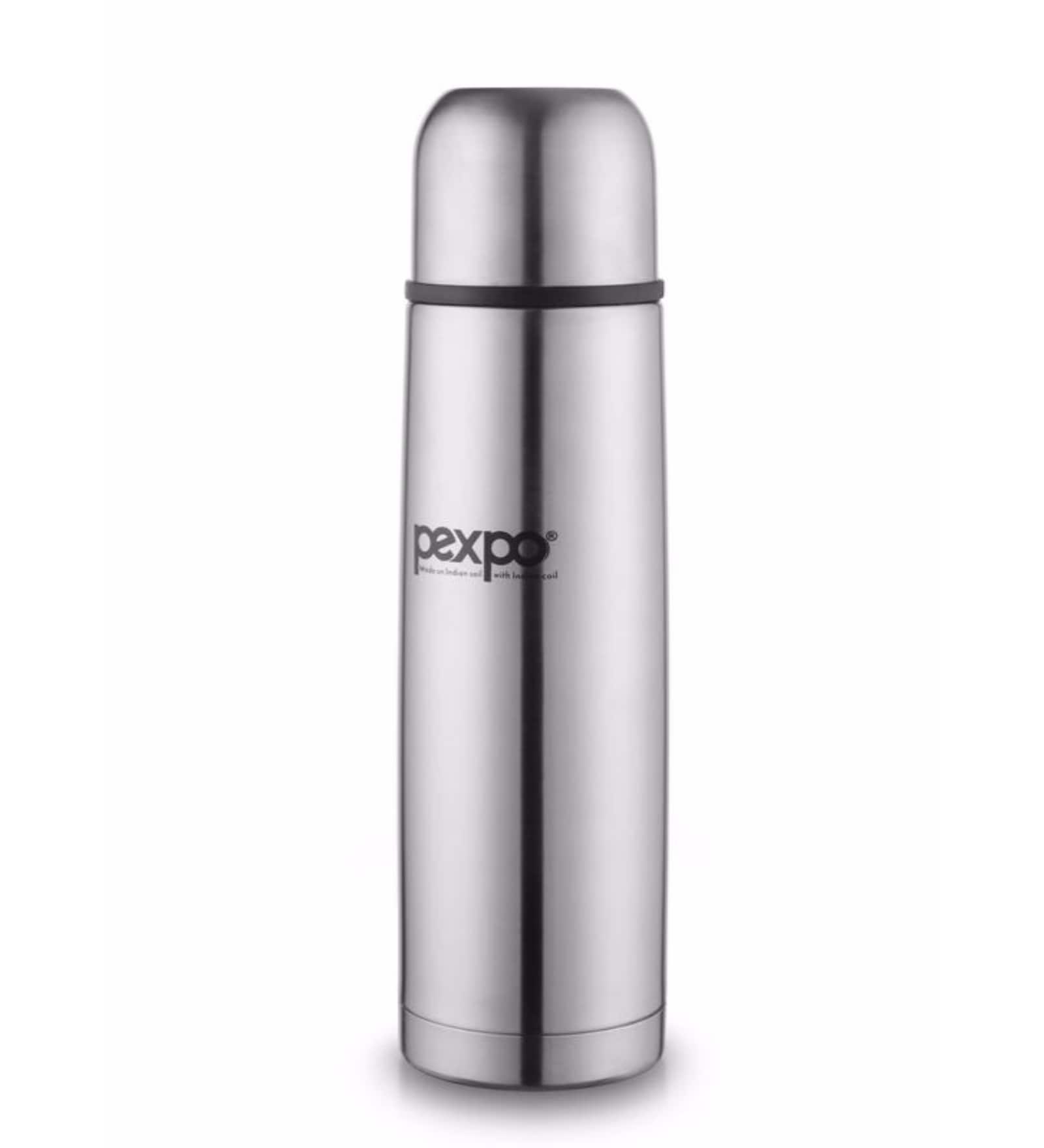 1 Ltr Stainless Steel Vacuum Insulated Bottle In Grey