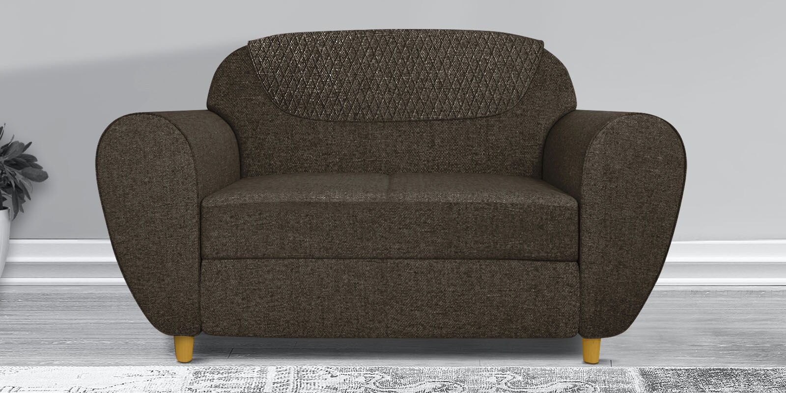Petal 2 Seater Sofa in Coffee Brown Colour Petal 2 Seater Sofa in Coffee Brown Colour