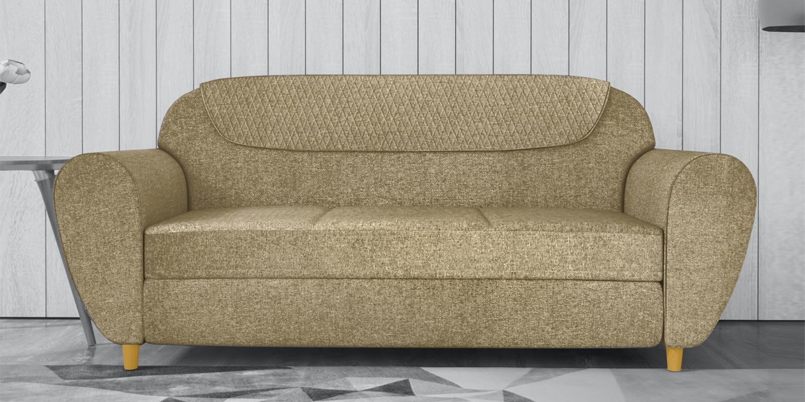 Petal 3 Seater Sofa in Dessert Beige Colour