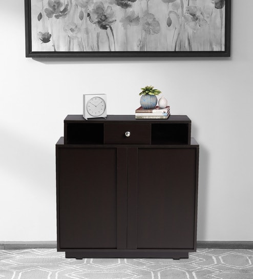 Peach Shoe Cabinet in Wenge Finish