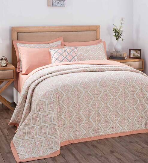 Peach Traditional 210 TC Cotton 7 pieces Global Atelier Collection