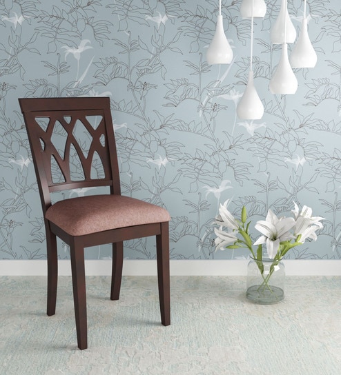 Peak Solid Wood Dining Chair In Brown Colour By Home