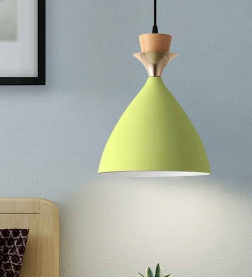 Pendant Lamp Shade for Kitchen Island, Color Metal Minimal Pot Pendant Light Shades, Nordic Style for Bedroom, Living Room, Macaron, Light Green