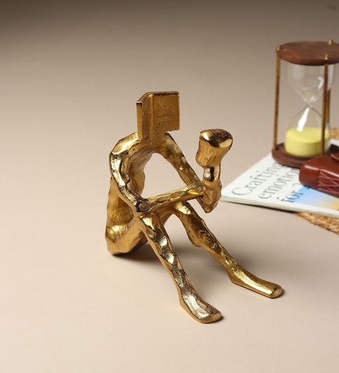 Pensive Reader In Gold