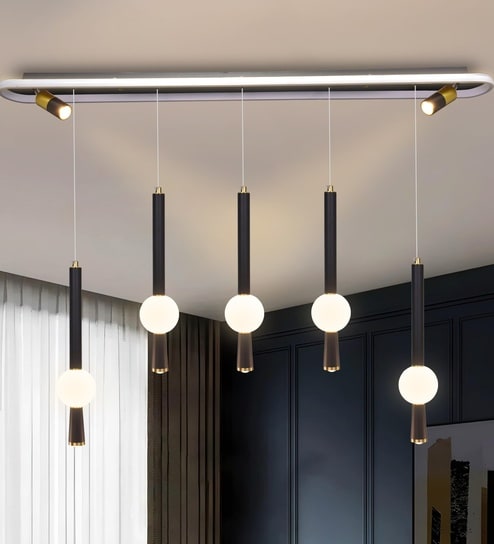 Pental 70W | 120 Cm | Google & Alexa | Height Adjustable | 3 Light Mode | Modern LED Ceiling Chandelier for Living Room, Dining, Bedroom, Hall, Kitchen, Office,Luxury Decorative Lighting