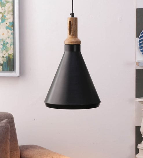 Pepper Black Metal Single Hanging Lights