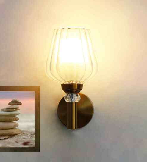 Petal-Shaped Clear Modern Glass Wall Light