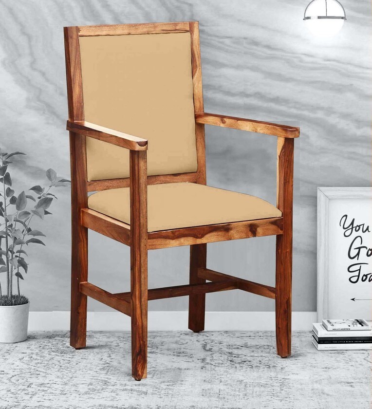 Buy Peshtigo Solid Wood Armchair in Rustic Teak Finish Woodsworth By