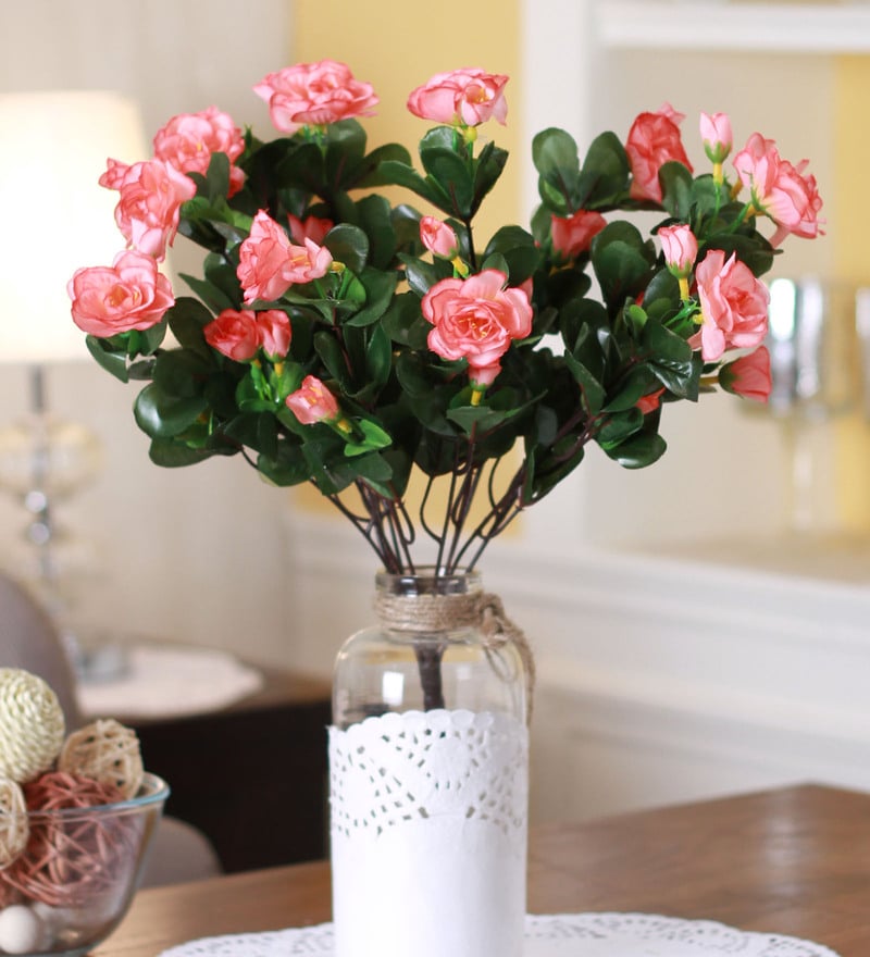 Buy Pink Fabric & Plastic Artificial Azalea Flower Bunch by Fourwalls  Online - Artificial Flowers - Artificial Flowers - Home Decor - Pepperfry  Product