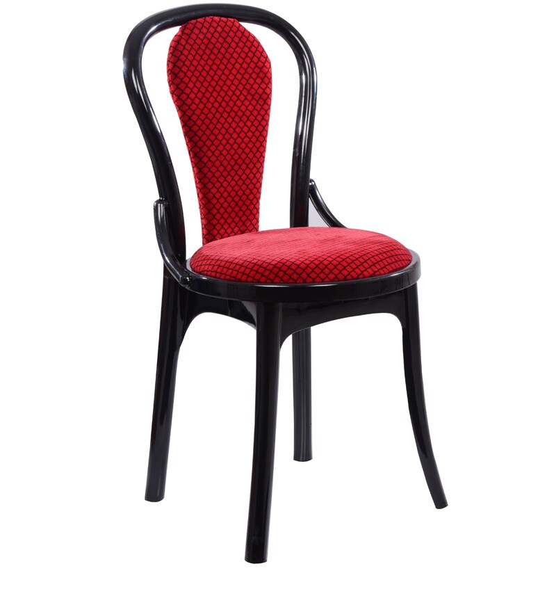 Buy Pearl Super Chair (Set of 6) in Black and Red Colour by Supreme