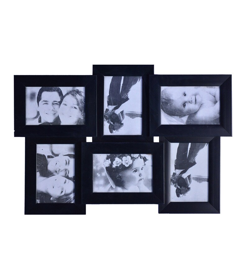 Buy Pebbleyard 6 Picture Black Collage Photo Frame - 4 inch x 6 inch ...