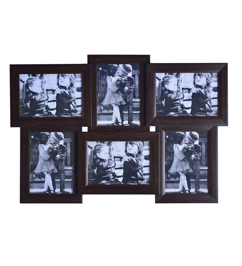 Buy Pebbleyard 6 Picture Brown Collage Photo Frame - 6 inch x 8 inch