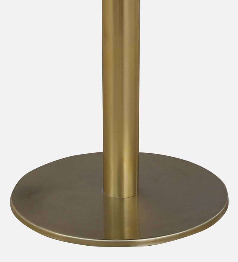 Buy Perdue Metal 4 Seater Dining Table In White Colour by CasaCraft