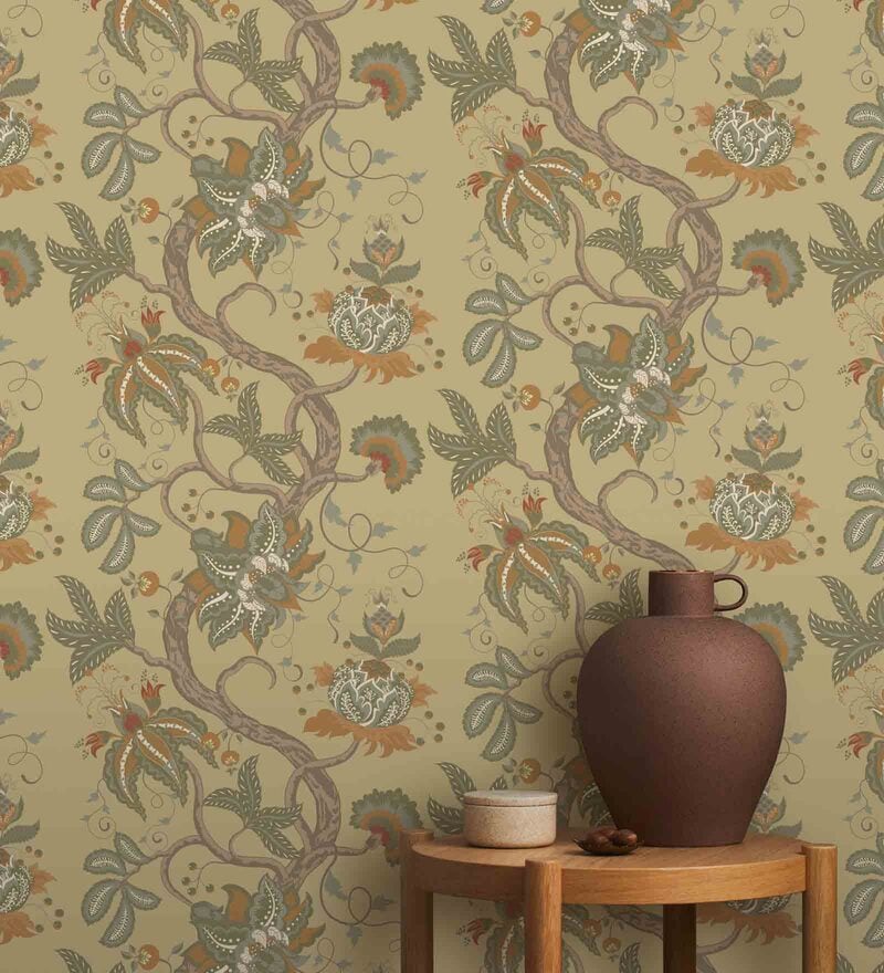 Persian Maze Wallpaper  Cream On Ochre  Soane Britain