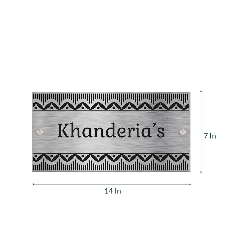Buy Personalised Shubhotsav (Madhubani) Etched Stainless Steel Name