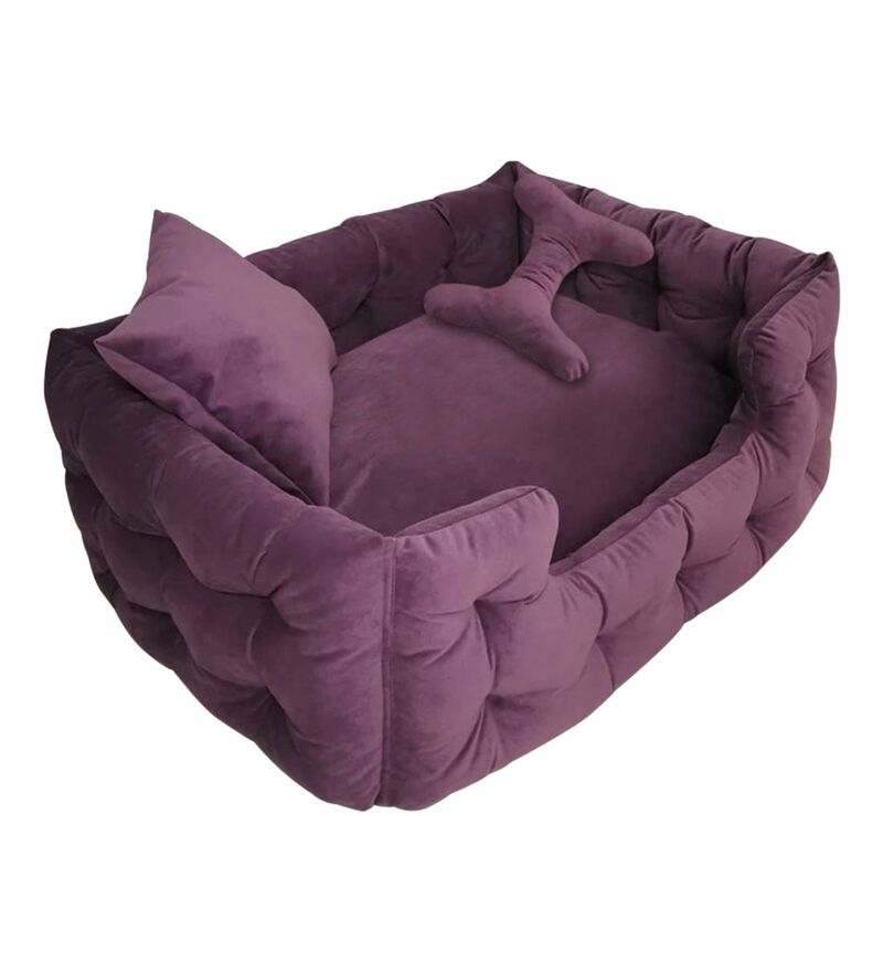 Buy Medium Pet Bed In Purple Colour By Hiputee Online Dog Beds Dog