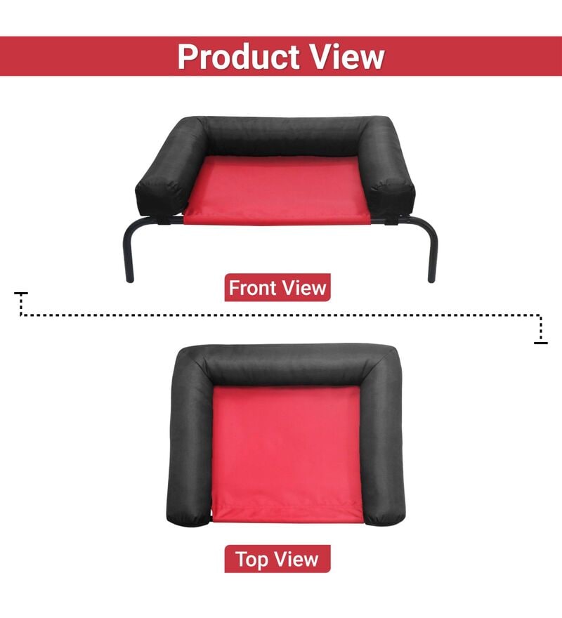 Buy Small Pet Bed In Red & Black Colour By Hiputee Online Dog Beds