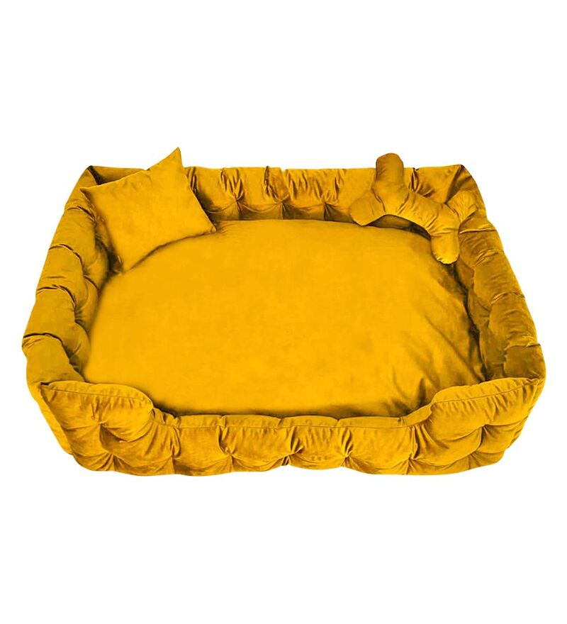 Buy Large Pet Bed In Yellow Colour By Hiputee Online Dog Beds Dog Beds Pets Pepperfry