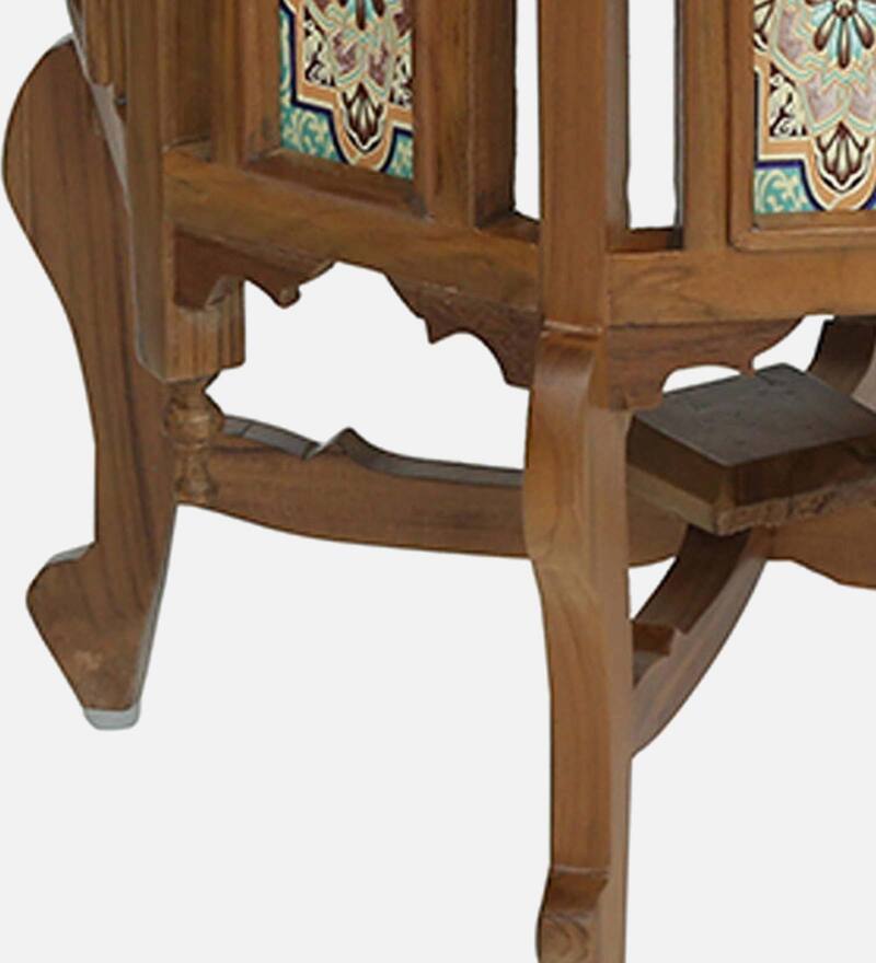 Buy Petunia Teak Wood Coffee Table In Rustic Teak Finish With Marble Top Online Traditional