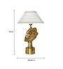 Antique Brass Finish Metal Design Peace The Face Table Lamp