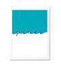 Peace Blue Paper & Wood Framed Art Print