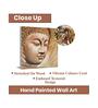Peaceful Buddha Gold Synthetic Wood Framed Oil Painting
