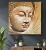 Peaceful Buddha Gold Synthetic Wood Framed Oil Painting