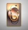 Peach & Gold Abstract Rectangular Wall Art 12 x 18 Inch