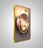 Peach & Gold Abstract Rectangular Wall Art 12 x 18 Inch