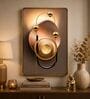 Peach & Gold Abstract Rectangular Wall Art 12 x 18 Inch