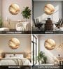 Peach & Gold Abstract Round Wall Art 15 Inch