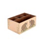 Peach & Gold Mdf Wood Rectangle 1 Pcs Cutlery Holder