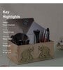 Peach & Gold Mdf Wood Rectangle 1 Pcs Cutlery Holder