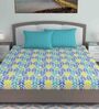 Multicolor Floral 144 TC Cotton King Sized Bed Sheets with 2 Pillow Covers