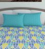 Multicolor Floral 144 TC Cotton King Sized Bed Sheets with 2 Pillow Covers