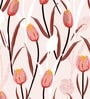 Peach 200 TC Floral Cotton Single Bedsheet Pillow covers