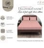 Peach 280 TC Glace Cotton Fitted Bedsheet With Embossed Leaf Pattern