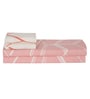 Peach Abstract 144 TC Cotton King Bed Sheet with 2 Pillow Cover
