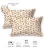 Peach Abstract 220 Tc Cotton Super King Bedsheet With 2 Pillow Covers