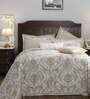 Peach Abstract 400 TC Cotton (Set of 9) Double Bed Bedding Sets