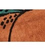 Peach Abstract Cotton 25.5x25.5 Inches Max Absorbant Bath Mat