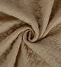 Peach and Brown Polyester Solid 200 GSM Double Bed Comforter