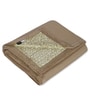 Peach and Brown Polyester Solid 200 GSM Double Bed Comforter
