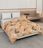 Peach and Grey 100% COTTON Solid 150 GSM King Bed Comforter