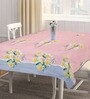 Peach Blended Cotton Floral 72x52 Inches Table linen
